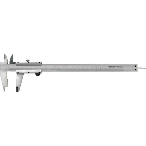 EXTOL PREMIUM tolómérő INOX (mélységmérővel) ; 0,05×200mm