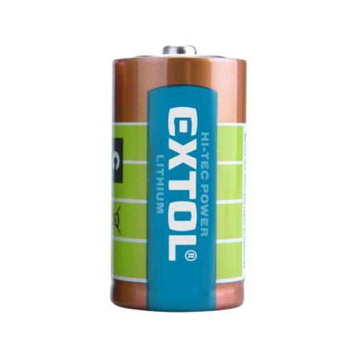 EXTOL elem 1 db, Li-ion, 3V, méret: CR123A; 1600mAh, bliszteren