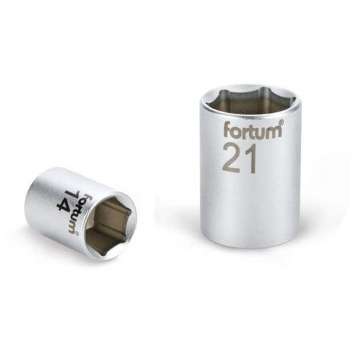 FORTUM dugófej, 1/2", 11mm, 61CrV5, mattkróm,  38mm hosszú FORTUM