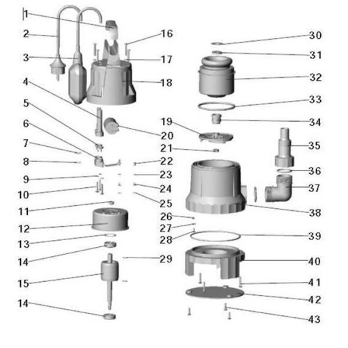 EXTOL tengelytömítés 24mm  84502 szennyvízszivattyúhoz